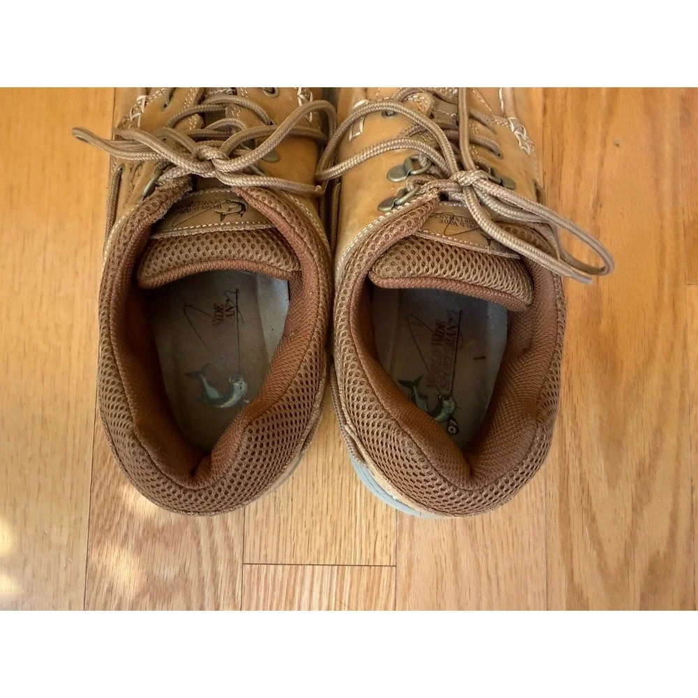 World Wide Sportsman Blue Water boat shoes in tan. Size 11.5